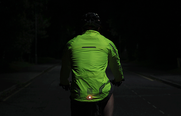 Integrated LED light in the Altura Night Vision jacket